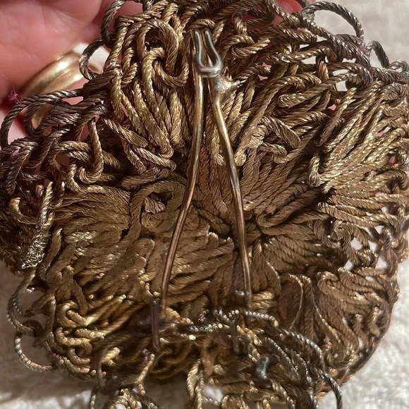 Wire Twisted Stranded Metal Belt/Necklace Unique Rosette Buckle - Picture 8 of 12